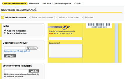 Lettre recommandé La poste